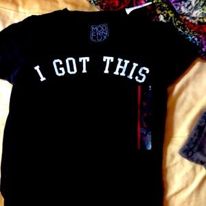 BNWT unisex modern lux slogan tee VB